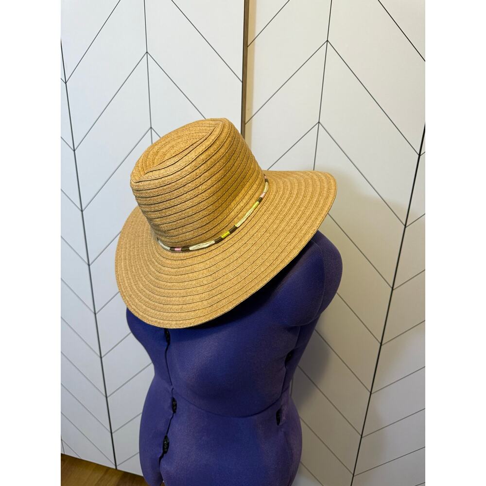 Universal Thread Paper Straw Hat Wide Brim Boho Resort Summer Vacation Bohemian